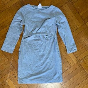 Boob maternity grey nursing dress